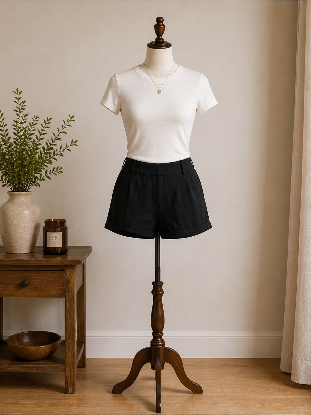 J.Crew Black Tailored Cuffed Shorts Size 8 Preppy Quiet Luxury Trouser Style